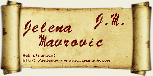 Jelena Mavrović vizit kartica